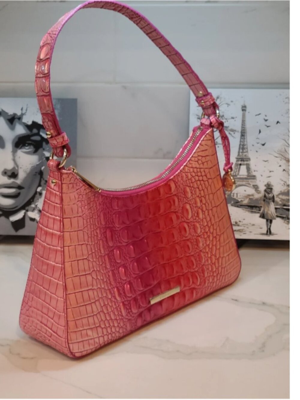 Brahmin Esme In Cupid Ombre Pristine & NWT matching Credit Card Wallet - Picture 11 of 13